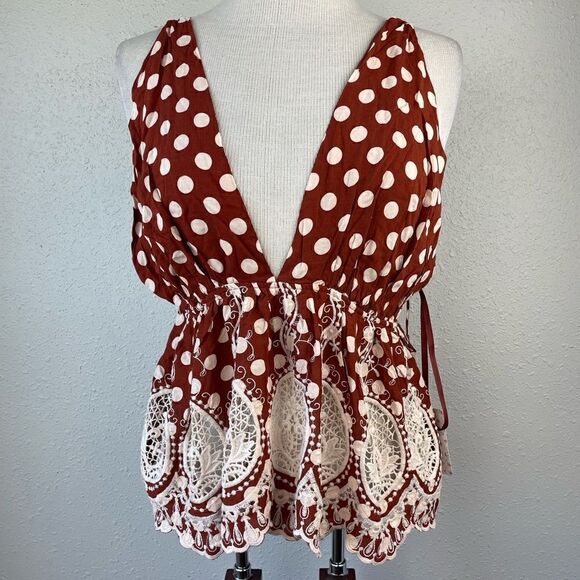 NWT Free People Wild Wild West Top Size L - Picture 1 of 8